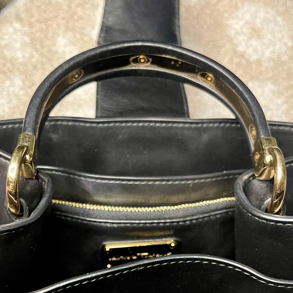 FERRAGAMO- Mini The Mufasa Leather Crossbody Bag - Picture 6 of 10